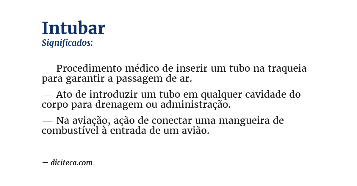 Significado de intubar