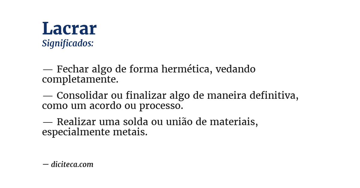 Significado de lacrar