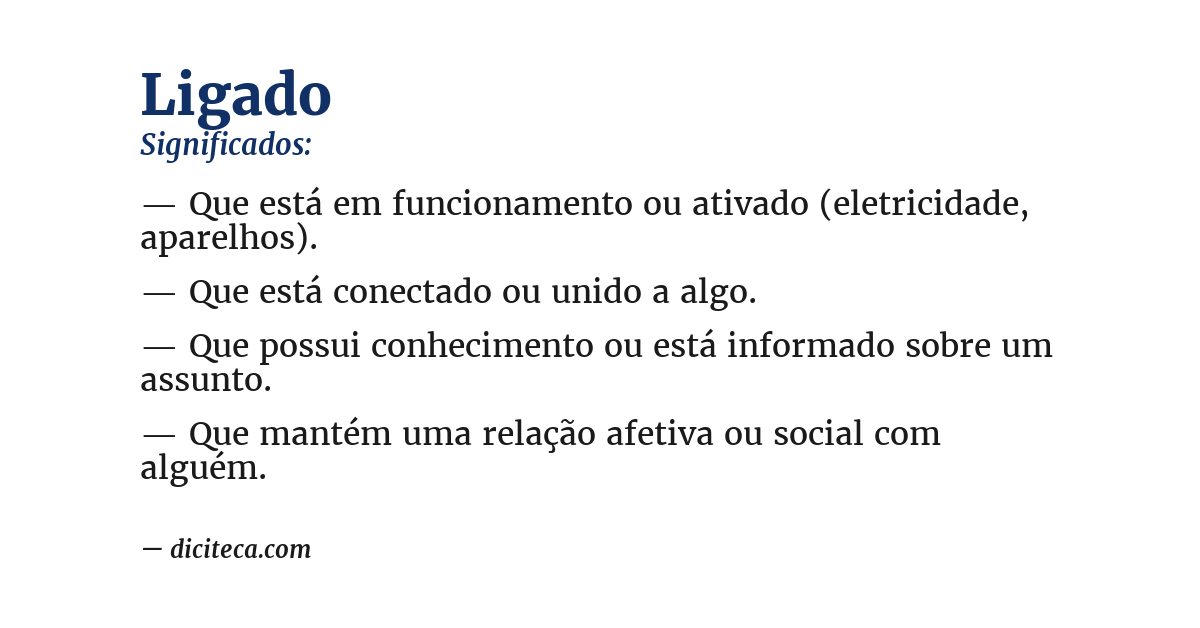 Significado de ligado