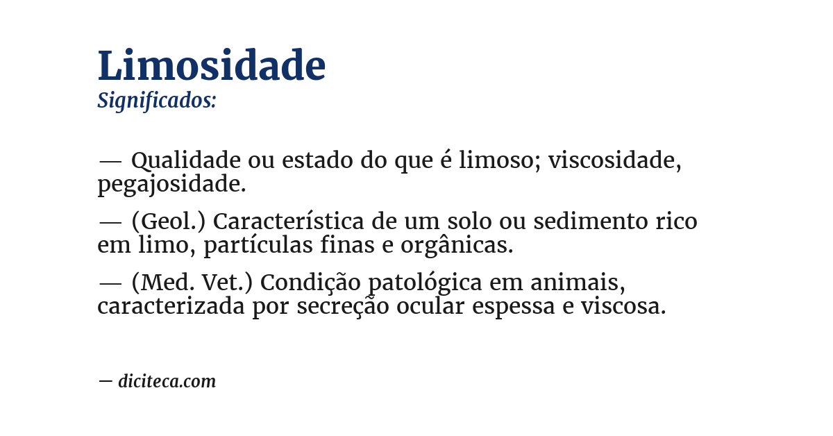 Significado de limosidade