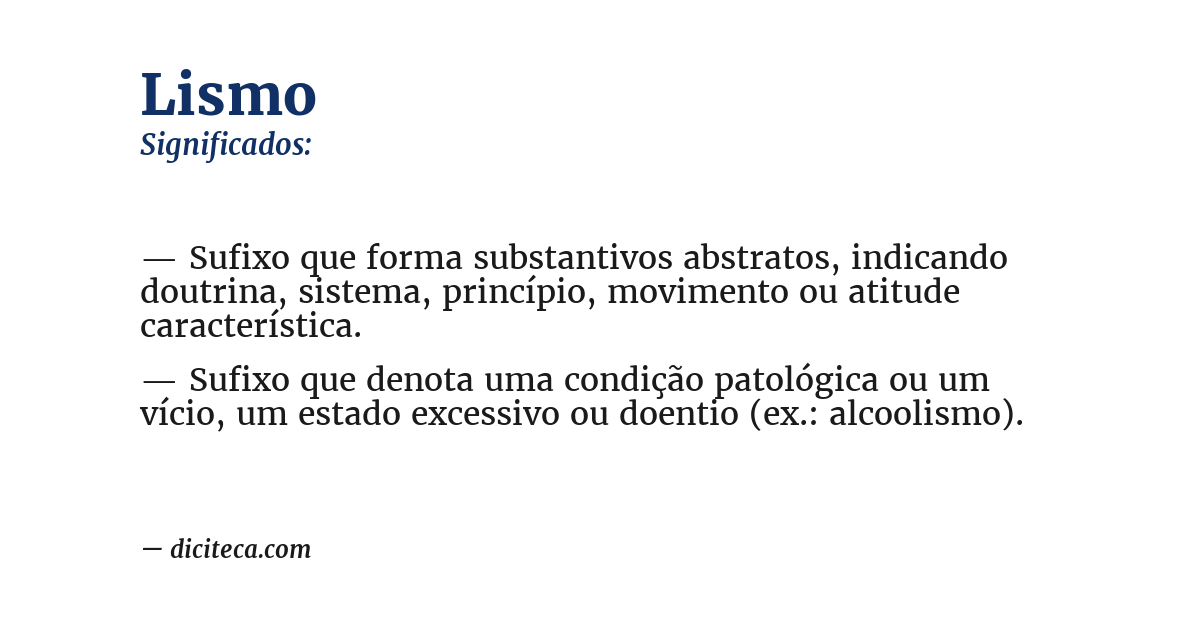 Significado de lismo