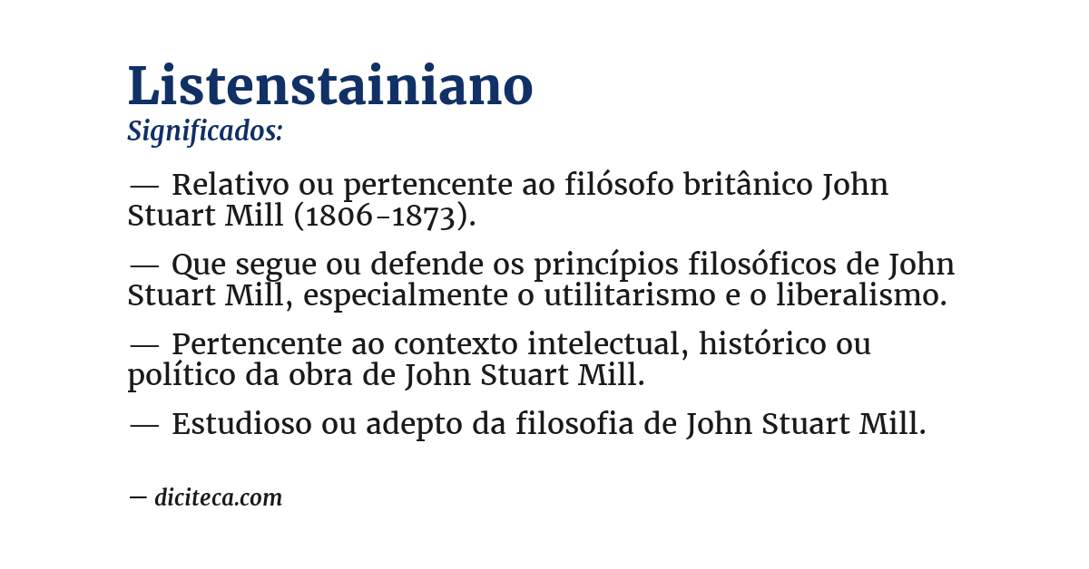 Significado de listenstainiano