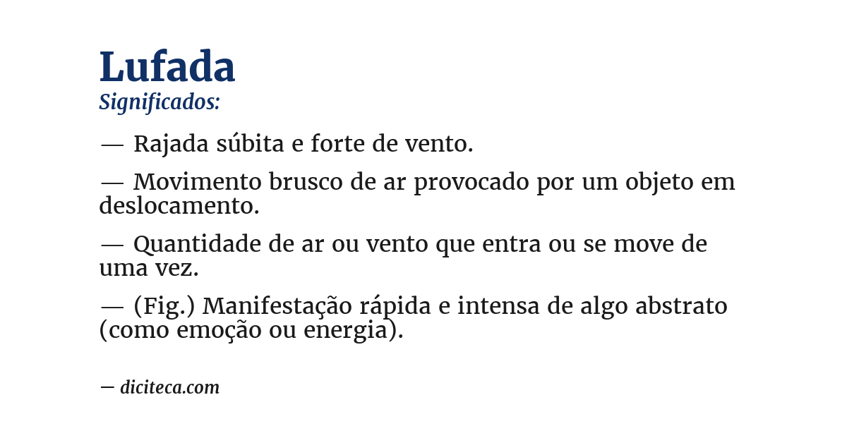 Significado de lufada