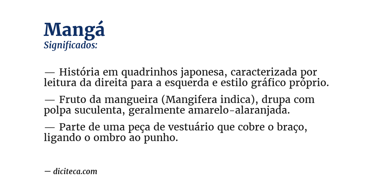 Significado de mangá