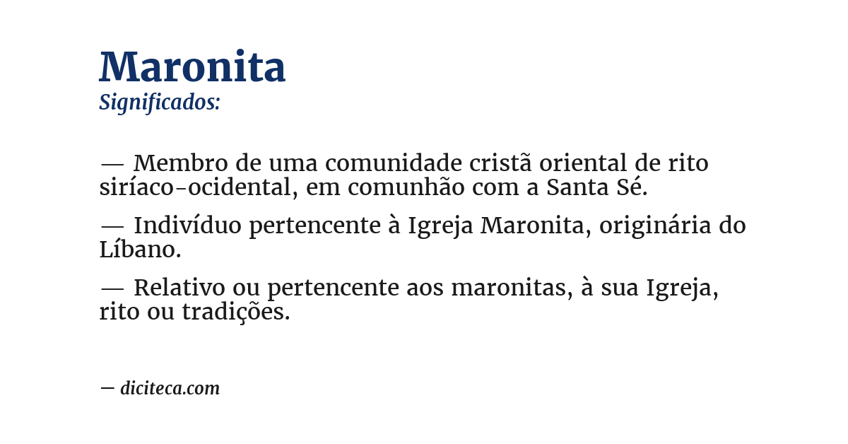 Significado de maronita