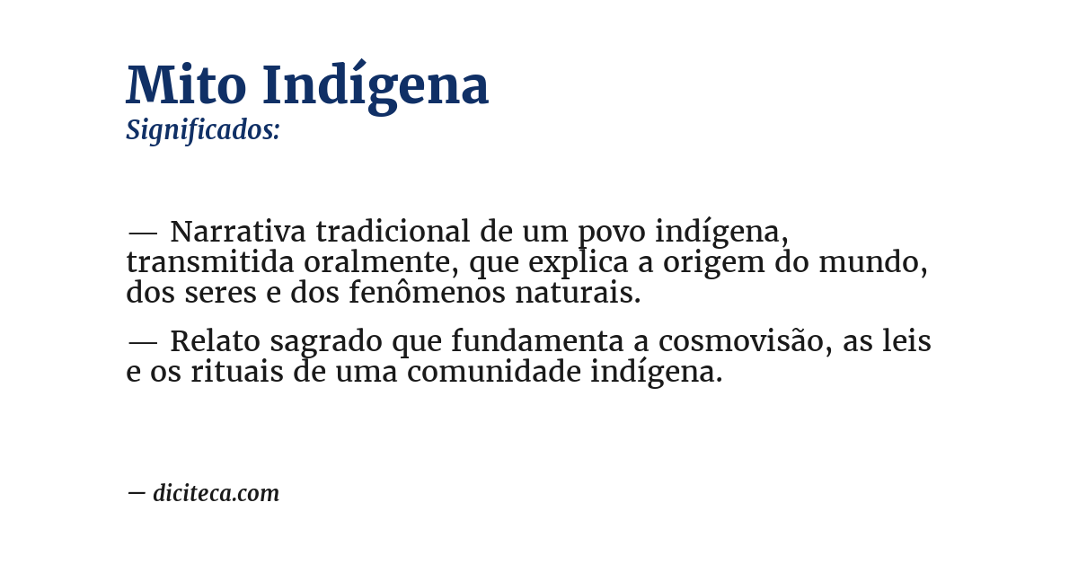Significado de mito indígena