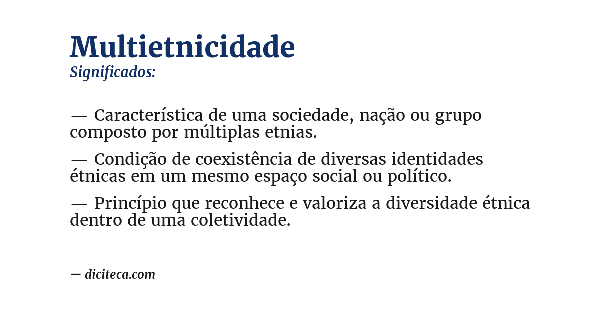 Significado de multietnicidade