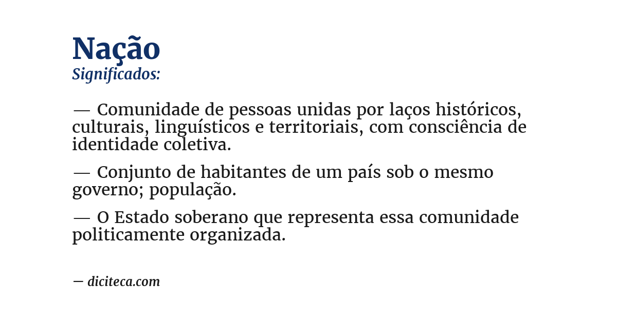 Significado de nação