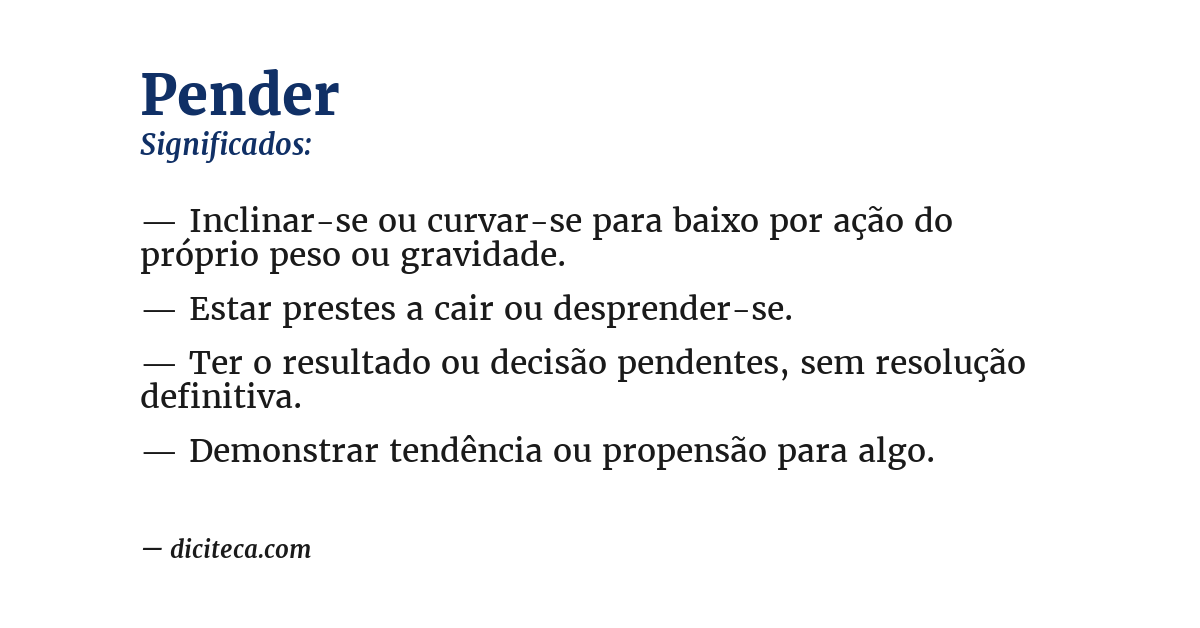Significado de pender