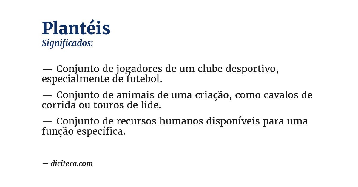 Significado de plantéis