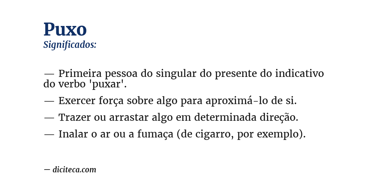 Significado de puxo