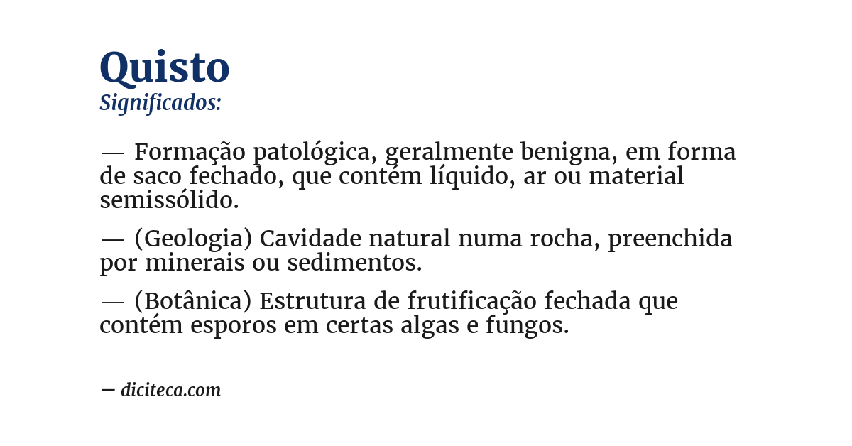 Significado de quisto