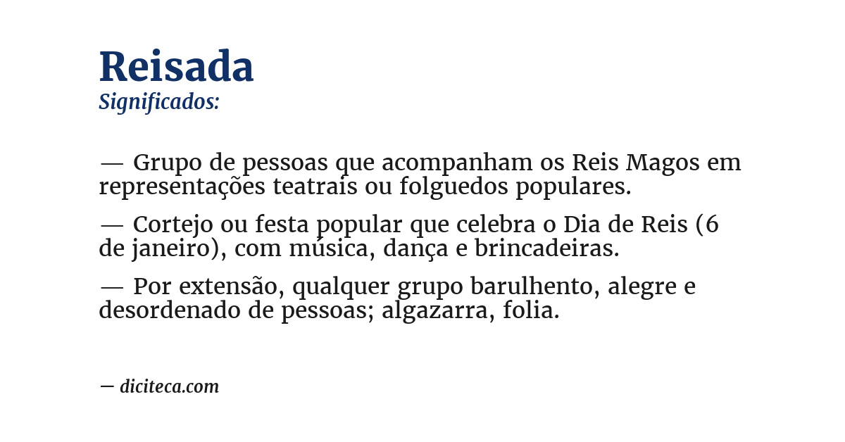 Significado de reisada