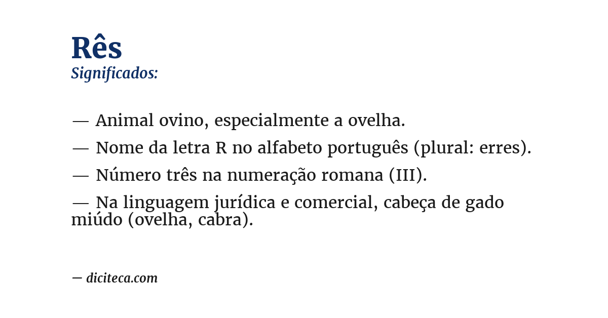 Significado de rês