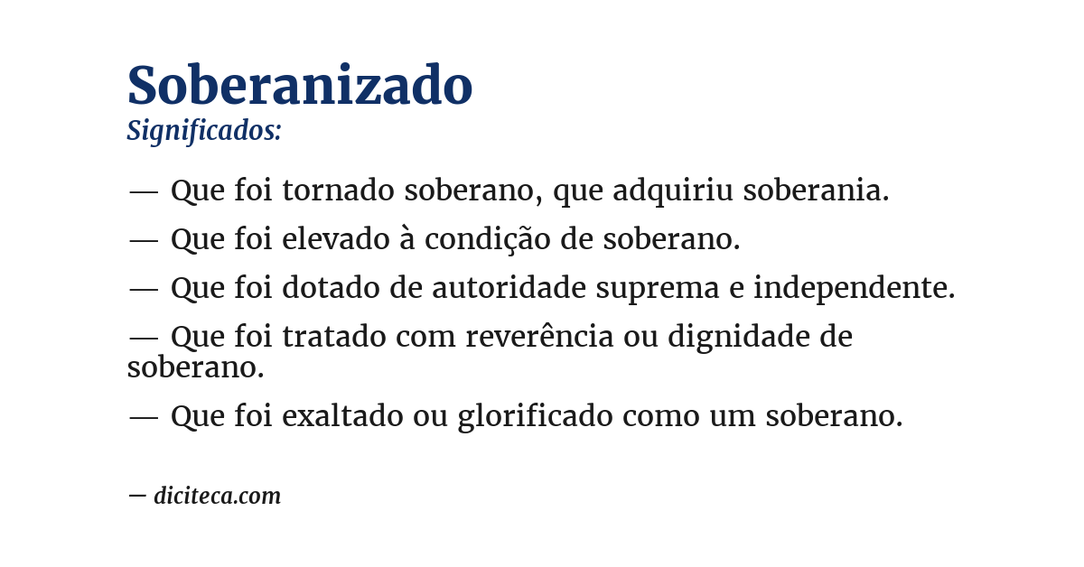 Significado de soberanizado