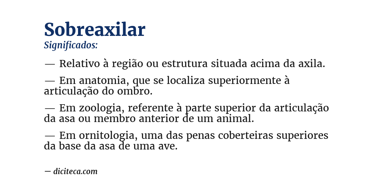 Significado de sobreaxilar
