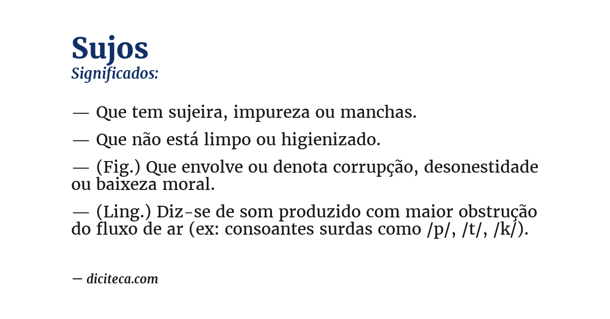Significado de sujos