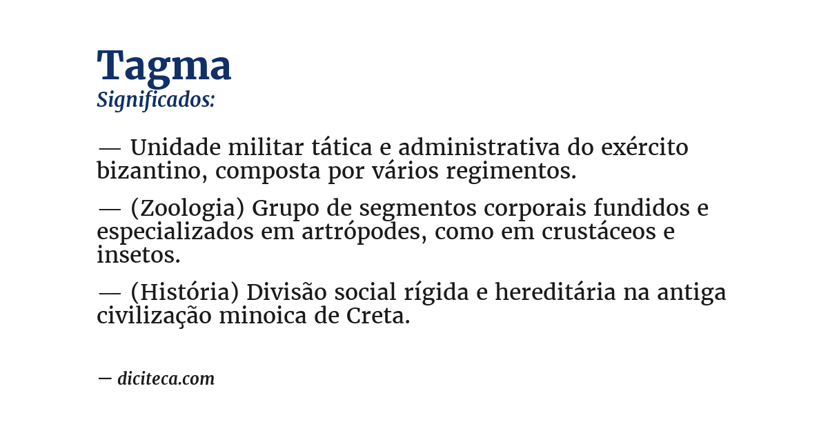Significado de tagma