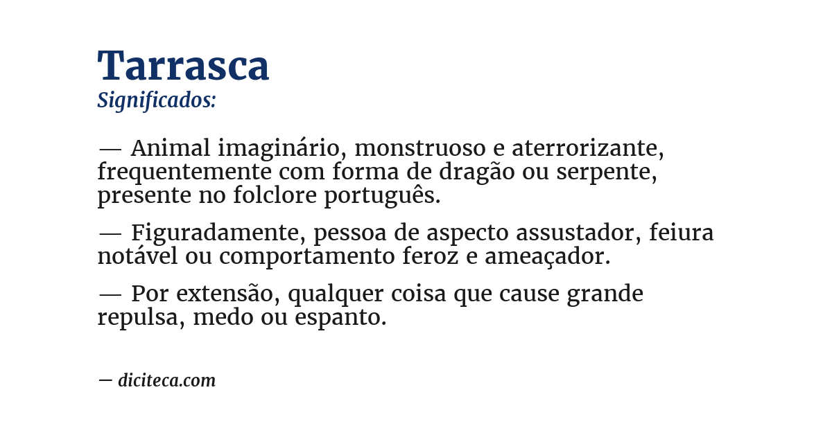 Significado de tarrasca