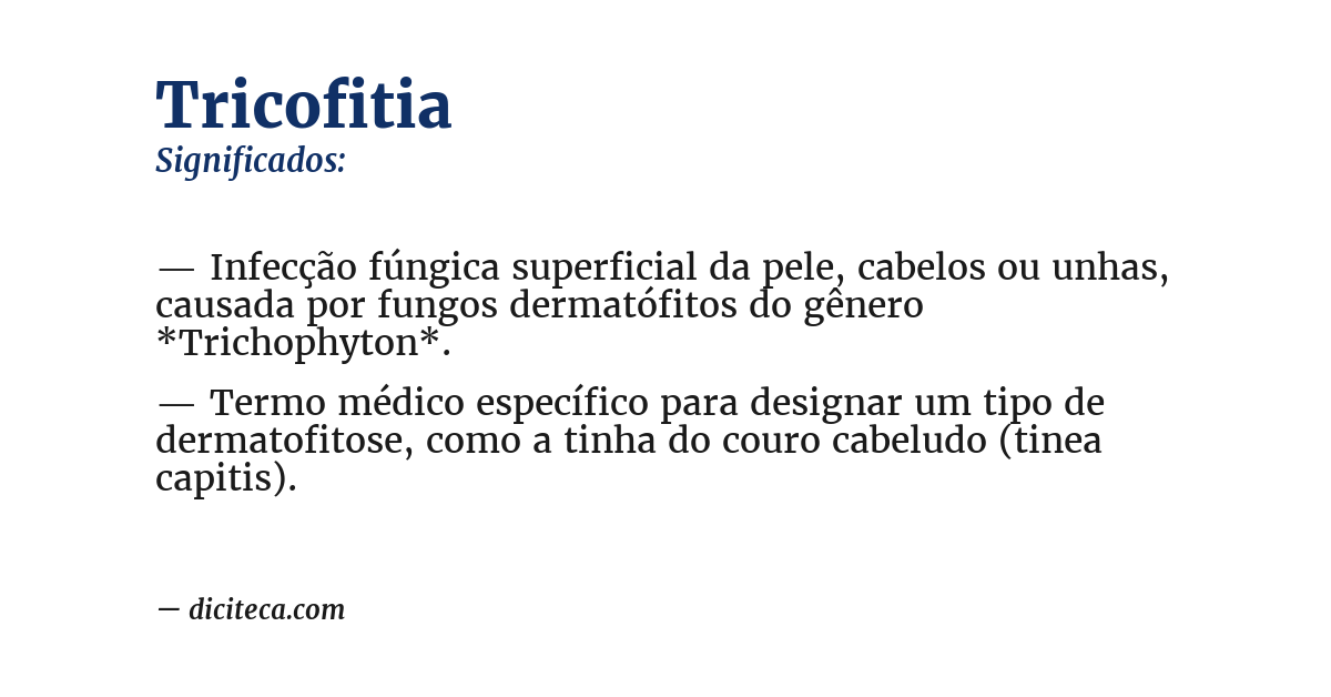 Significado de tricofitia