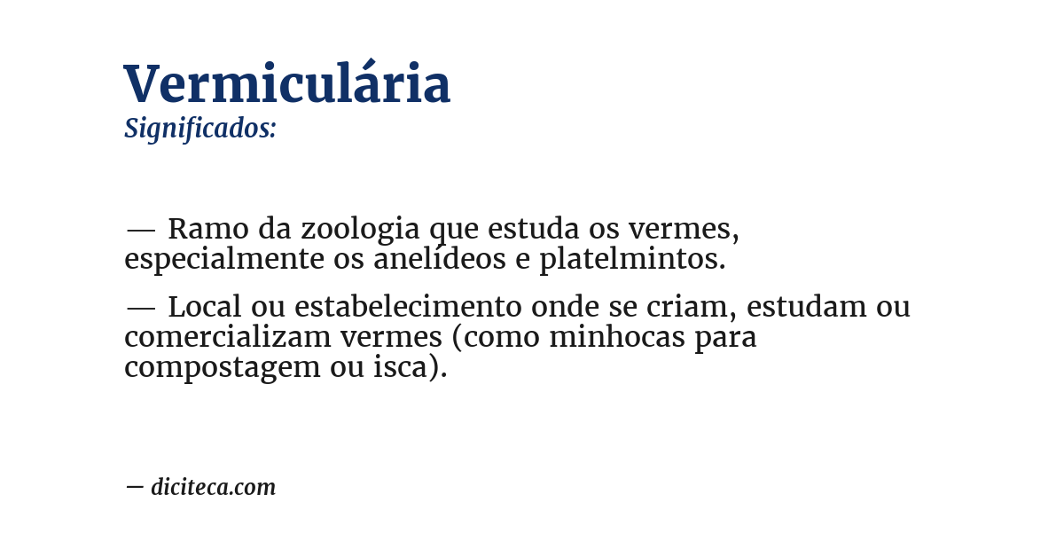 Significado de vermiculária
