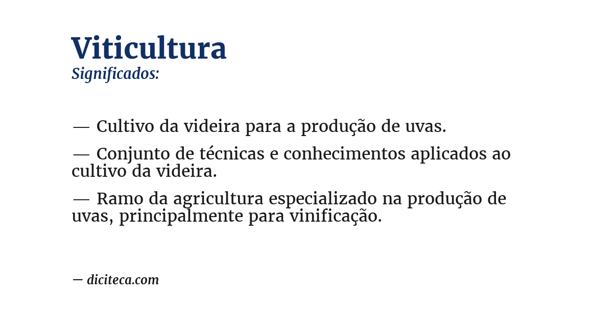 Significado de viticultura