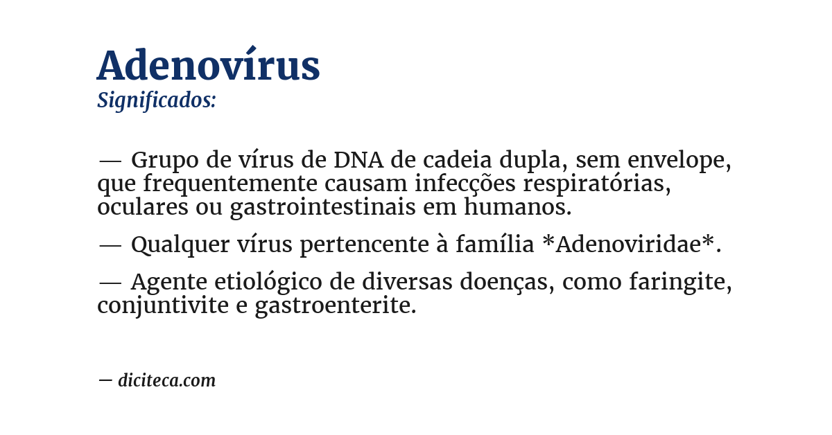Significado de adenovírus