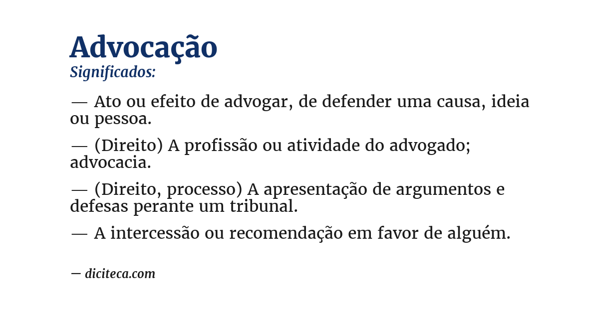 Significado de advocação