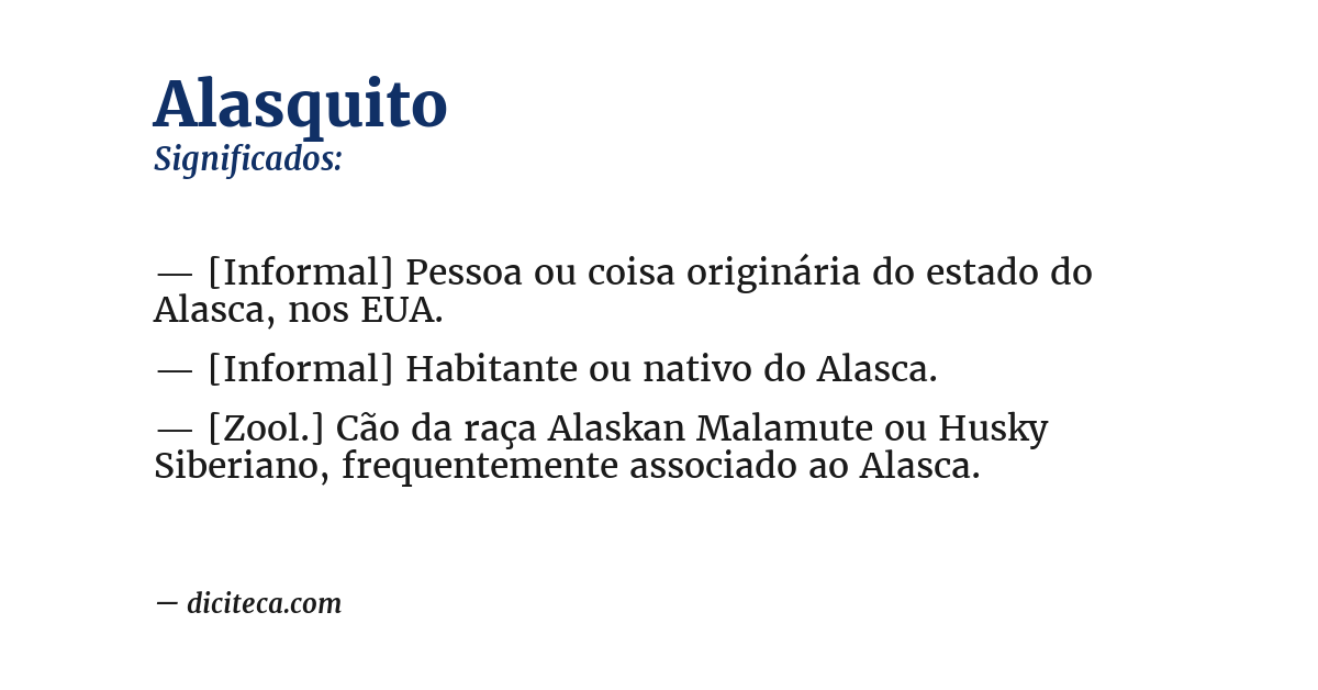 Significado de alasquito