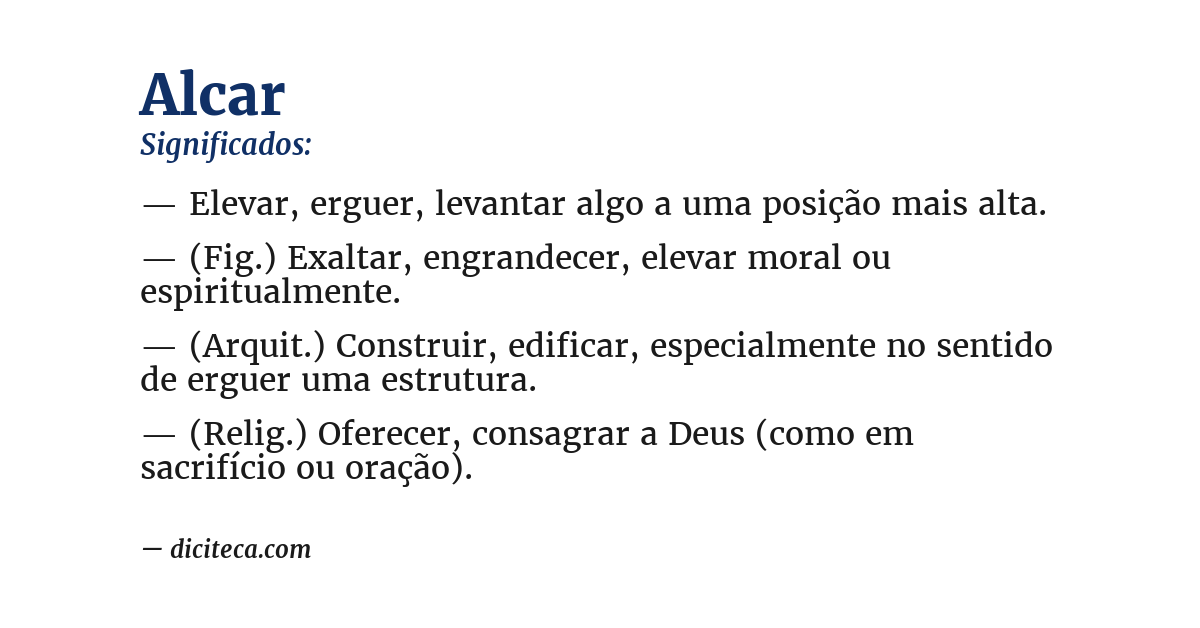 Significado de alcar