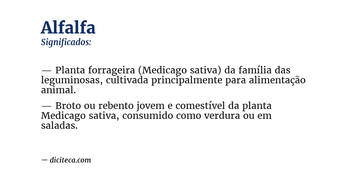Significado de alfalfa