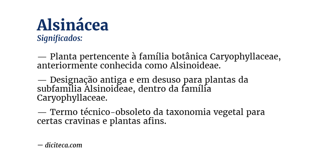 Significado de alsinácea