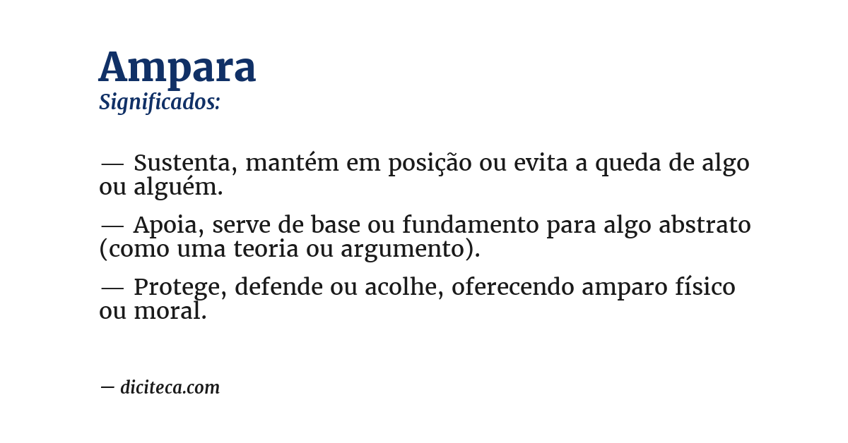 Significado de ampara