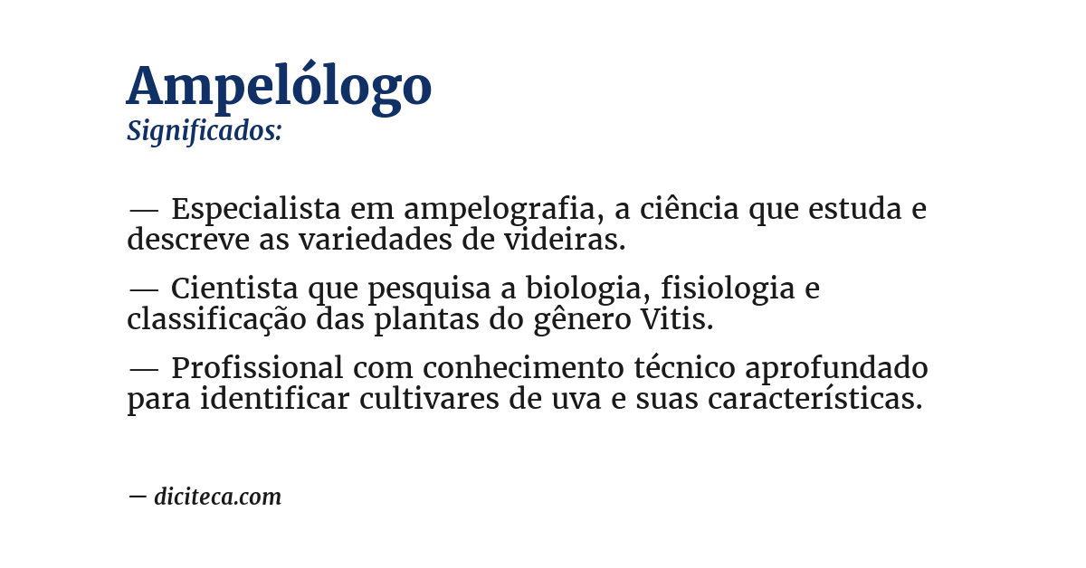 Significado de ampelólogo