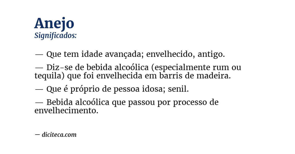 Significado de anejo