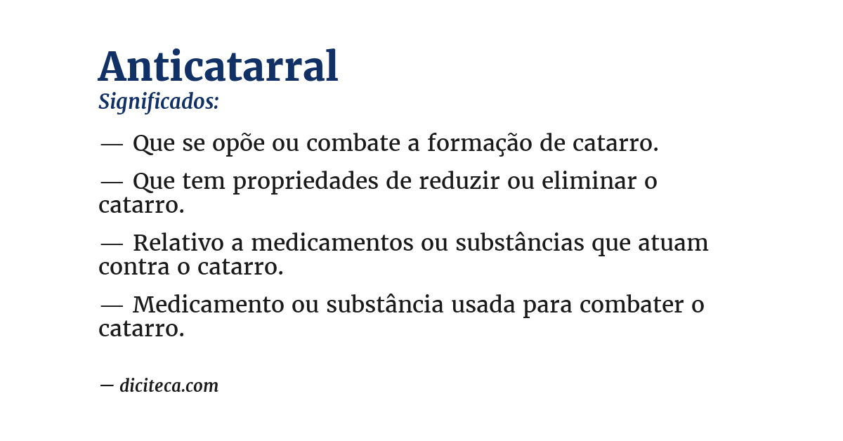 Significado de anticatarral