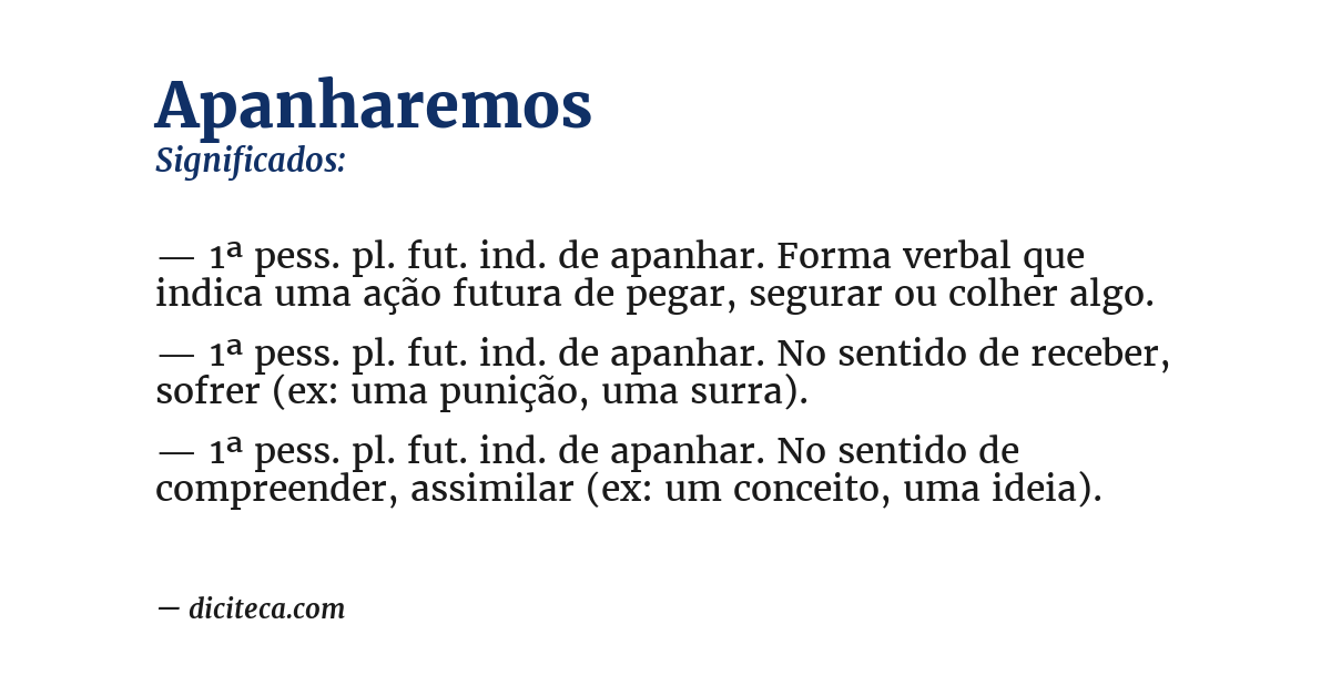 Significado de apanharemos