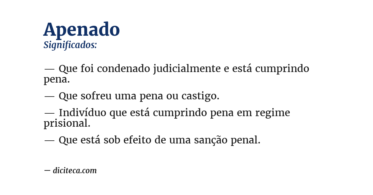 Significado de apenado