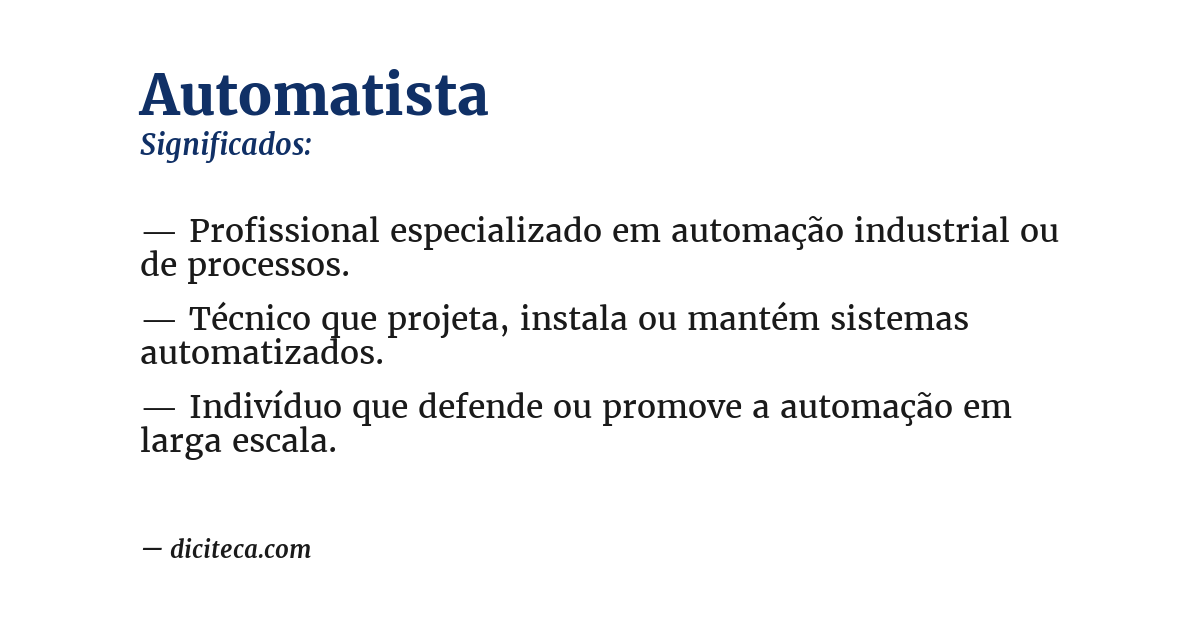 Significado de automatista