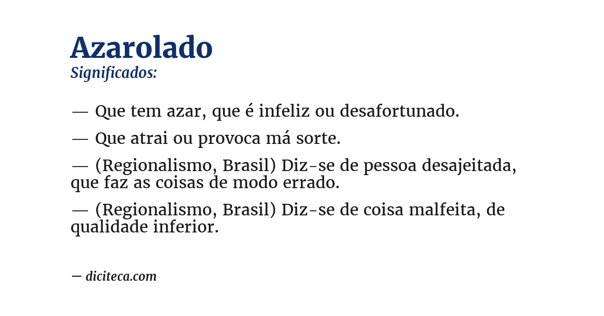Significado de azarolado