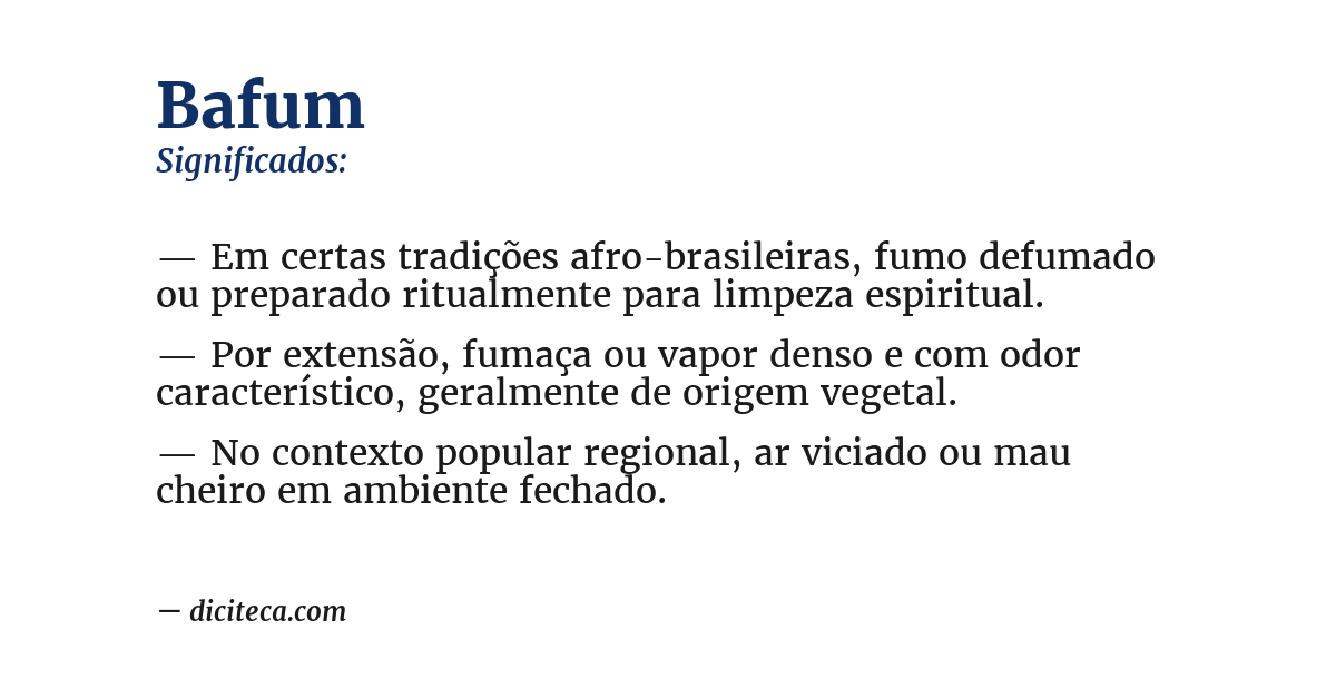 Significado de bafum