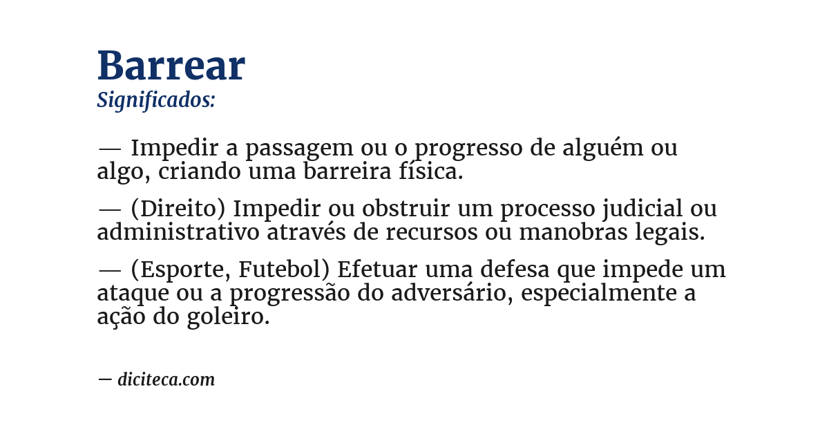Significado de barrear