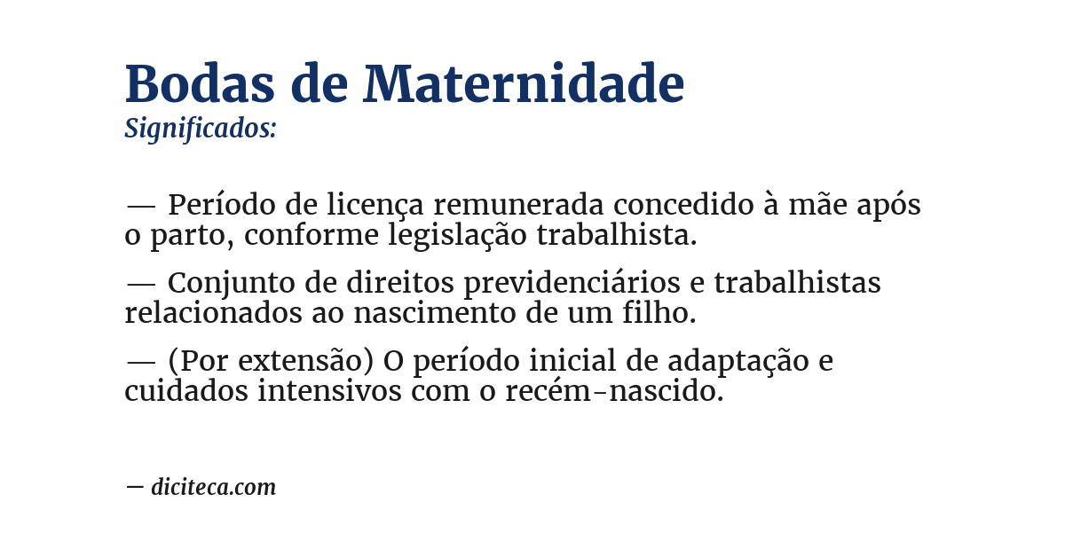 Significado de bodas de maternidade