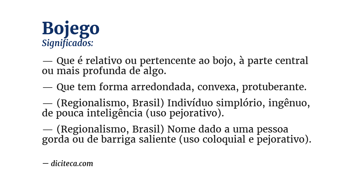 Significado de bojego