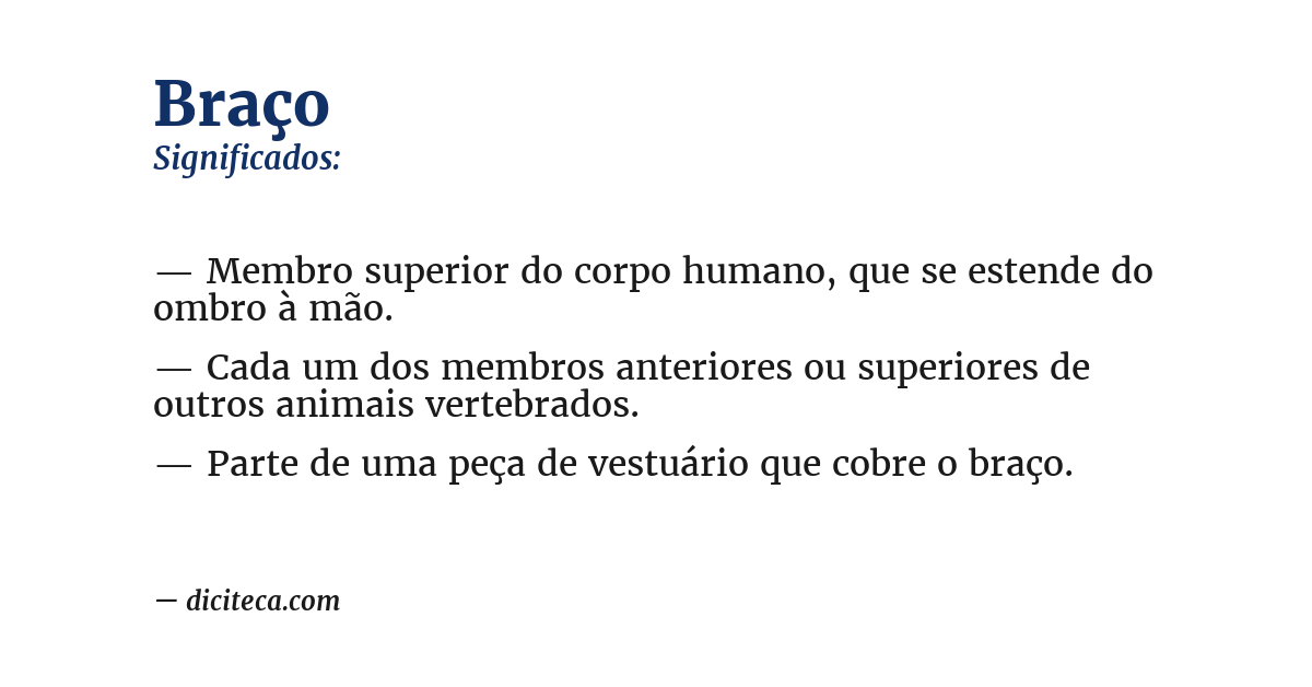 Significado de braço