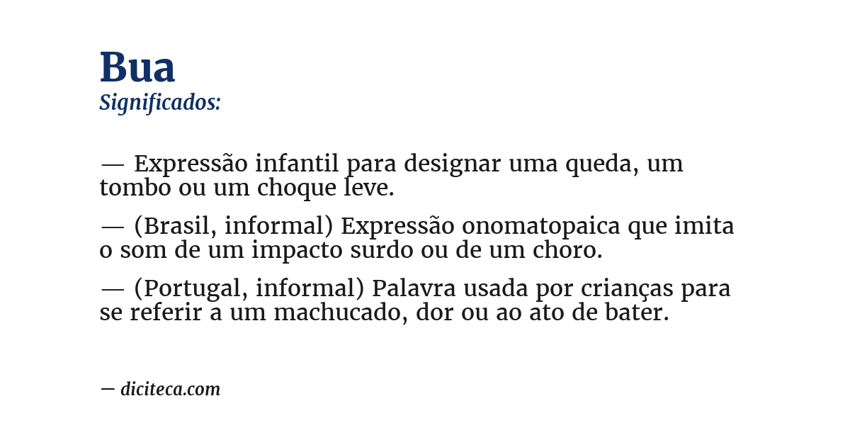 Significado de bua