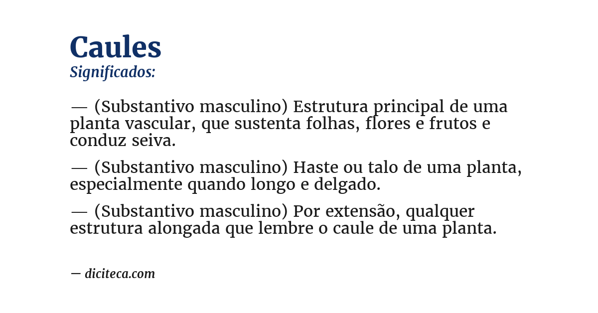 Significado de caules