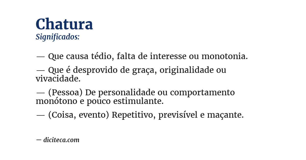 Significado de chatura