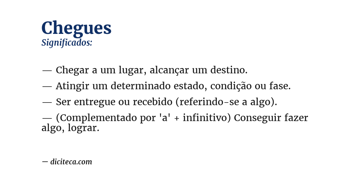 Significado de chegues