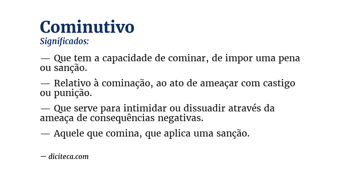 Significado de cominutivo